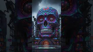 Step into the Future AI Designed Industrial Architecture   DIA DE LOS MUERTOS