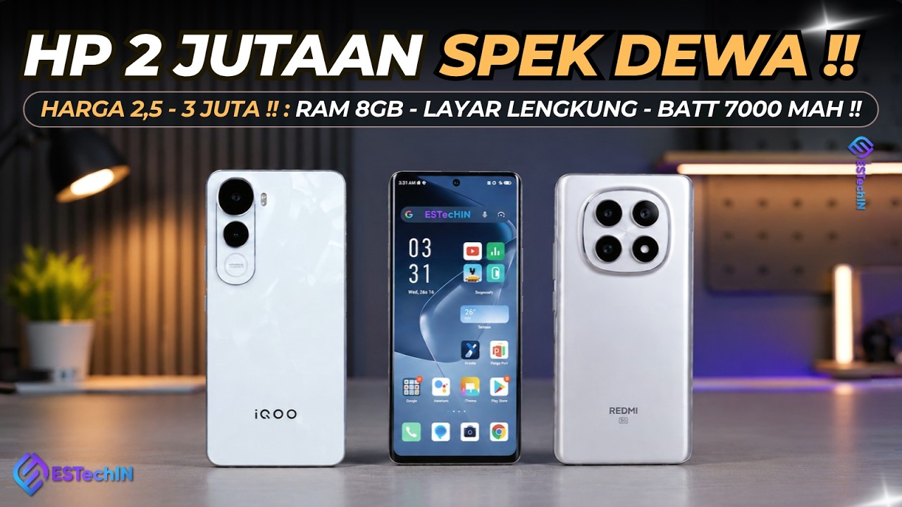 7 Rekomendasi HP 2 JUTAAN TERBAIK [2,5-3 Juta] JULI 2026!