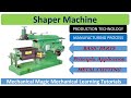 shaper machine | shaper machine parts and functions  | Metal cutting | MP |  PT