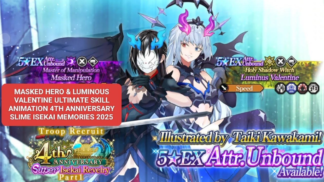 Masked Hero & Luminous Valentine Ultimate Skill Animation Slime