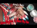 ACRYLIC NAILS TUTORIAL | | DOING MY OWN ACRYLIC NAILS | | THRI-COLOUR OMBRÉ