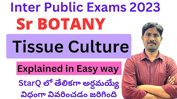 Tissue Culture Technique 8 Marks Essay Explained in Easy Way || Sr Botany Important Questions