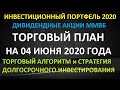 ТОРГОВЫЙ ПЛАН на 04 июня 2020 года - инвестиции в акции ММВБ. Торговый алгоритм и стратегия. Обзор.