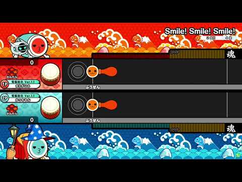 【太鼓の達人　ニジイロver】1Pと2Pの連打ボイス
