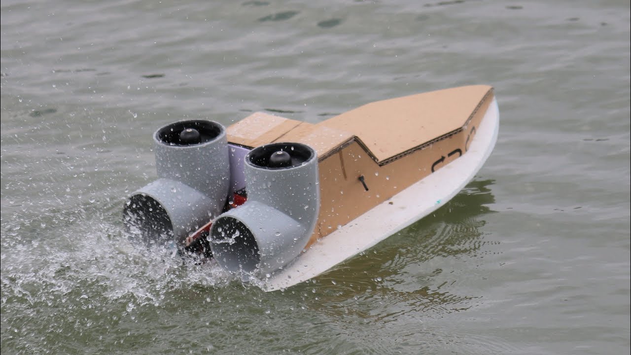 How to make a Boat - RC Cardboard Boat - Amazing RC DIY 