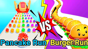 BURGER RUSH vs PANCAKE RUN - Triple Game Walkthrough All Levels Gameplay Android New Update SK