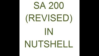 SA 200//C.A Final// IPCC// Short notes// Summary// Quick revision