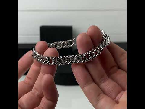 Чоловічий браслет з медичної сталі на руку "Neo" 8 мм, видео 1