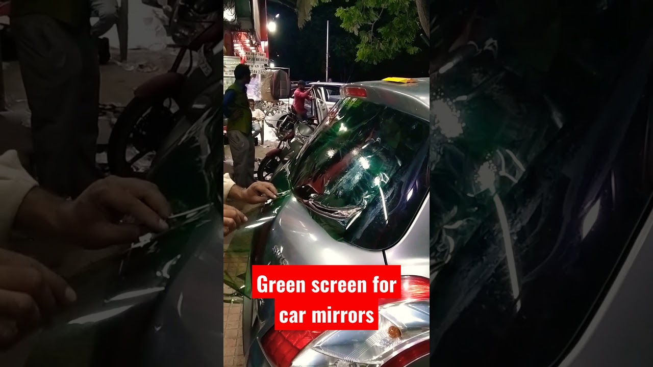 green screen for car mirrors for trendy look