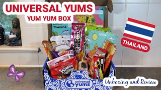 Thailand UNIVERSAL YUMS Subscription Box Unboxing & Taste Test | June 2022 Yum-Yum Box