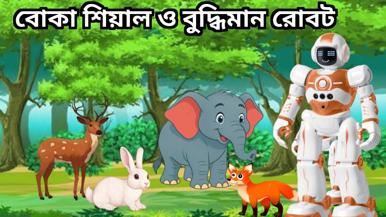 👉 বোকা শিয়াল ও বুদ্ধিমান রোবট 🤖🦊 | Bangla Cartoon Story | Moral Story For Kids