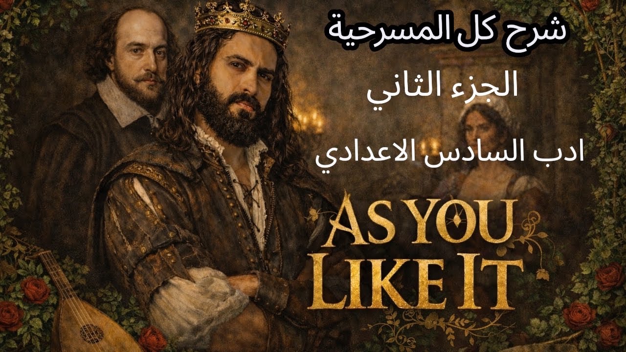 تعال افهم كل مسرحية As you like it و تخلصك من كل السكشنات ل6 لادب الجزء الثاني للسادس الاعدادي#الادب