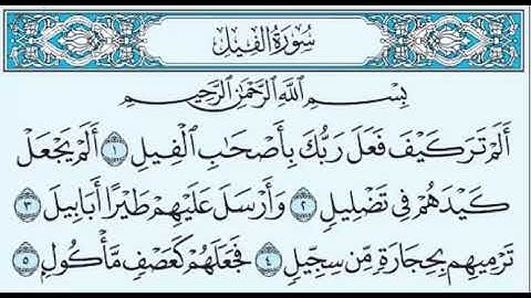 سورة الفيل بصوت الشيخ صلاح بوخاطر   Sourate   Al Fil