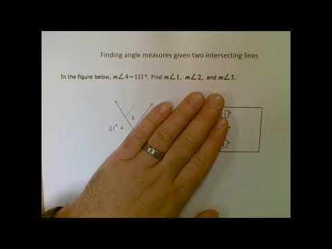 Geometry - Finding angle measures of two intersecting lines