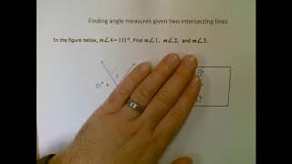 Geometry - Finding angle measures of two intersecting lines