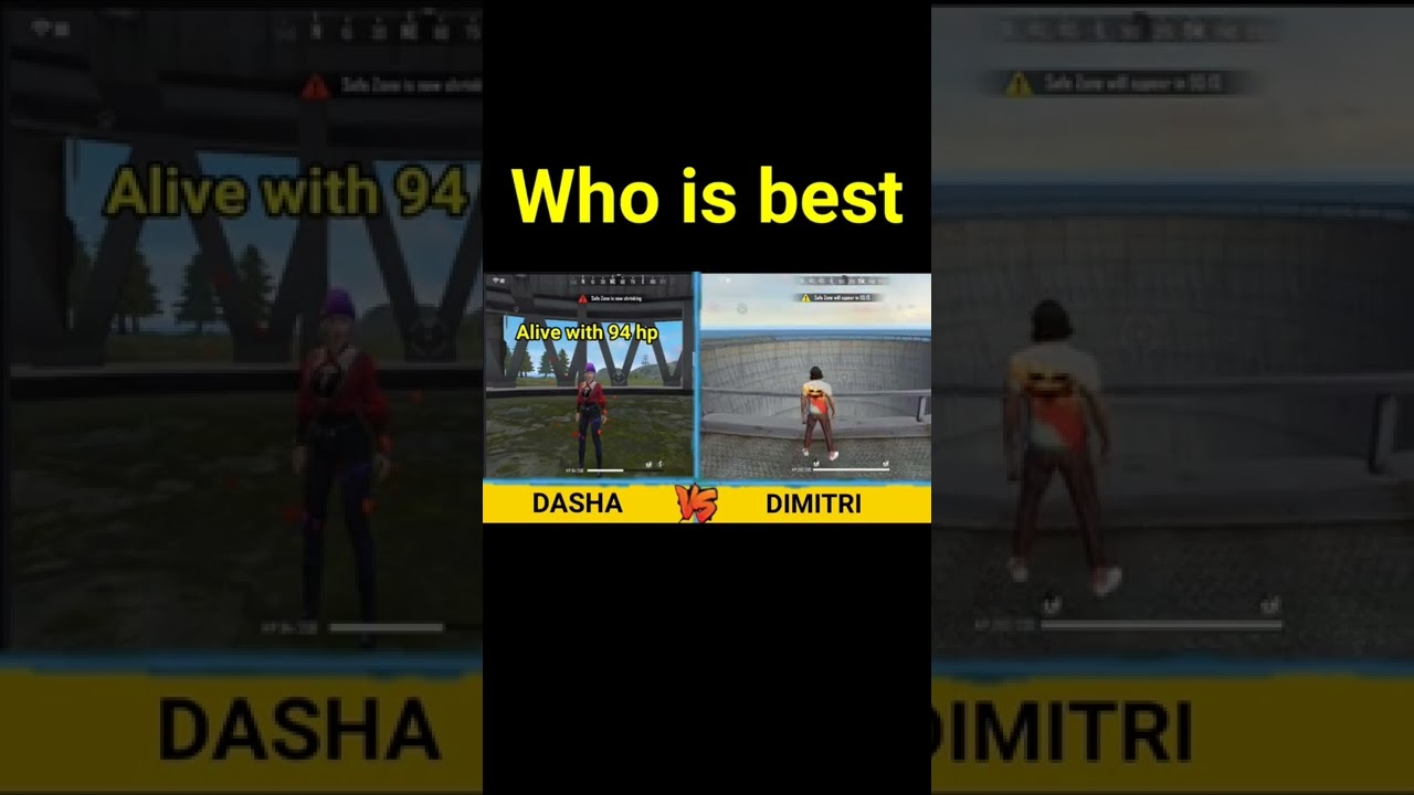 DASHAAA VS DIMITRI FULL ABILITY TEST FREE FIRE- SAMSUNG, A3,A5, A6,A7,J2,J5,J7S5,5657,59,A10FF
