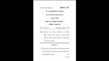 BHIC-133 Question paper june-2023 #bag #english #ignou