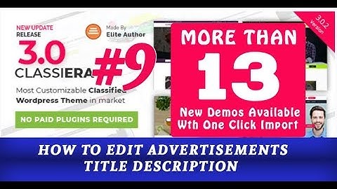 HOW TO EDIT THE ADVERTISMENT TITLE DESCRIPTION #9