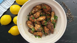 Oven Baked Lemon Pepper Chicken Wings