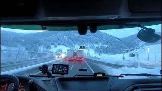 POV drive DAF XF BTS 480,on Austria - Italy Autobahn