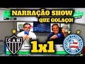 Reaes e narrao show  atltico mg 1x1 bahia  brasileiro srie a 2024 