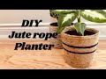 DIY Dollar Store Jute Rope Planter Pot