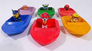 बच्चों के लिए सर्वश्रेष्ठ टॉय लर्निंग वीडियो - Paw Patrol Boats Water Play! screenshot 5