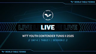 LIVE! | T1 | Day 4 | WTT Youth Contender Tunis II 2025 | Session 2