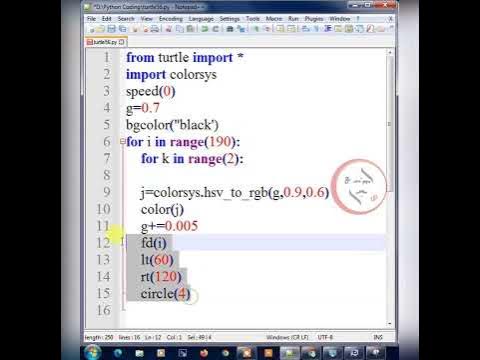 Python Turtle Draw Design Using import Colorsys | SM | #Shorts #Python ...