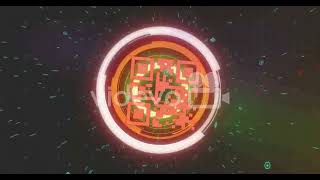 Animation of scope scanning and qr code security data processing on black background