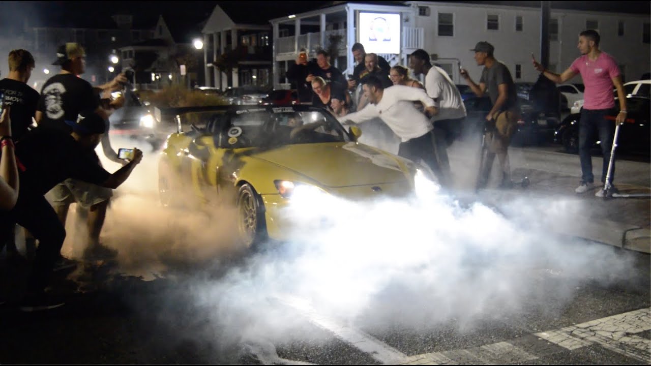 H2oi 2019 Ocean City Burnouts Cops and Donut Pit - YouTube