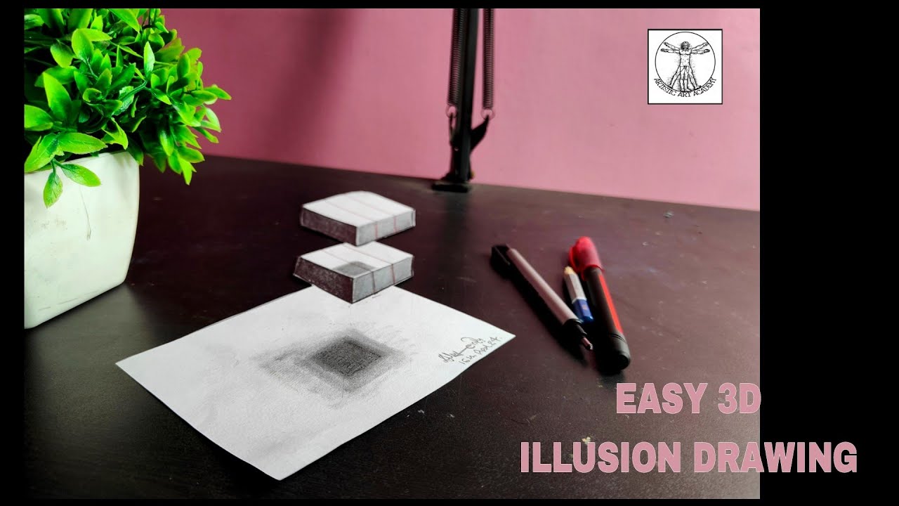 How to draw 3D illusion drawing/ 3D drawing on paper easy,tutorial ...