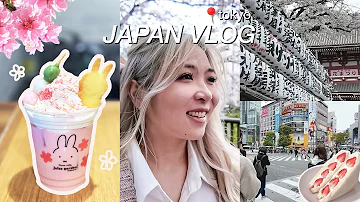 japan vlog 🌸 | cherry blossom season, cute cafes, all you can drink