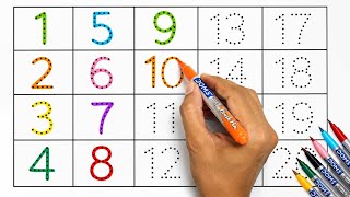 Number Tracing 1 to 20 | Learn Numbers 1-20 | Counting & Writing Practice for Kids