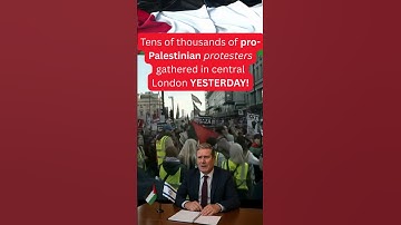 Tens of thousands of pro-Palestinian protesters gathered in central London YESTERDAY!