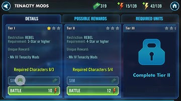 Star Wars™: Galaxy of Heroes - Tenacity Mod Challenge Tier 2 - Complete Three Stars- Lando Lead