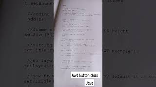 java awt class example #viral #javatutorialforbeginners #shortvideo #youtubeshorts #coding