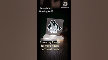 DIY Tunnel Card Howling Wolf #Papercraft #Kidscraft #Paper Art