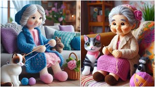 Cute💕Crochet Grandma Model Knitted With Wool (Share Ideas)#Crochet #Knitted #Knittingmodels