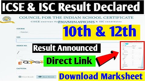 ICSE & ISC result  out | how to check icse result 2023 | ICSE result kaise dekhen, Direct link