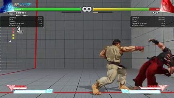 Street Fighter V Ryu Corner Combo (V-Trigger + 2 Bars) 343 damage, 502 stun