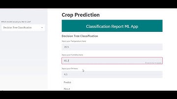 crop prediction Machine Learning web application using streamlit app #Random Forest