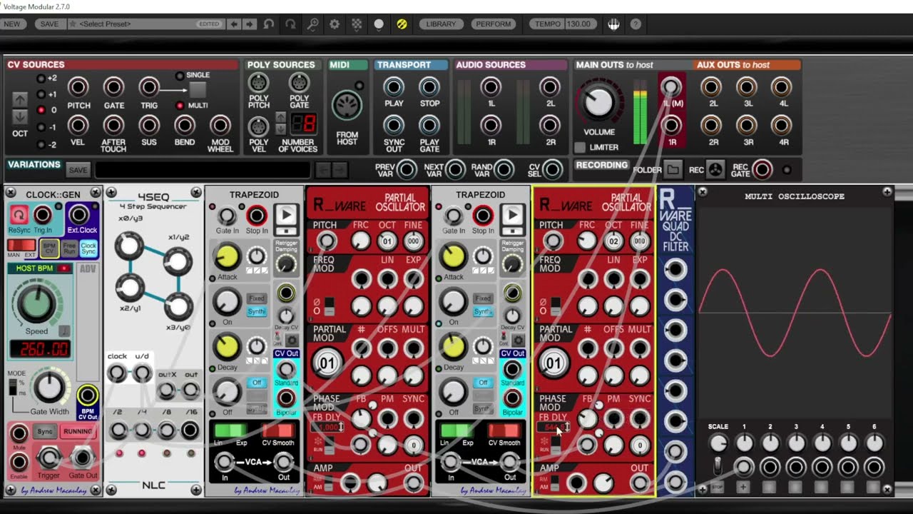 R_Ware Partial Oscillator Feedback Phase Modulation Demo