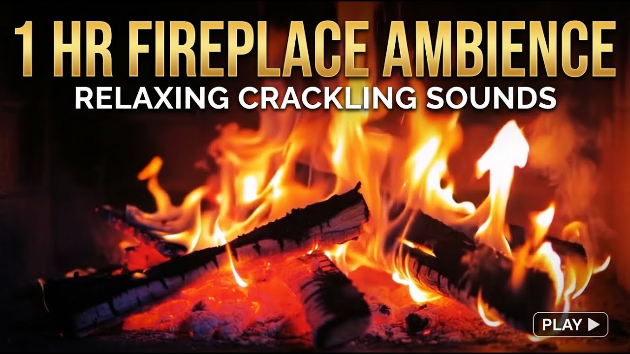 warm Cozy Fireplace ASMR | Burning Logs & Fire Sounds for Reading & Relaxing