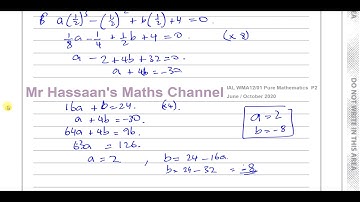 WMA12/01 IAL (Edexcel) P2 June/Oct 2020 Q3 Factor & Remainder Theorem, Differentiation
