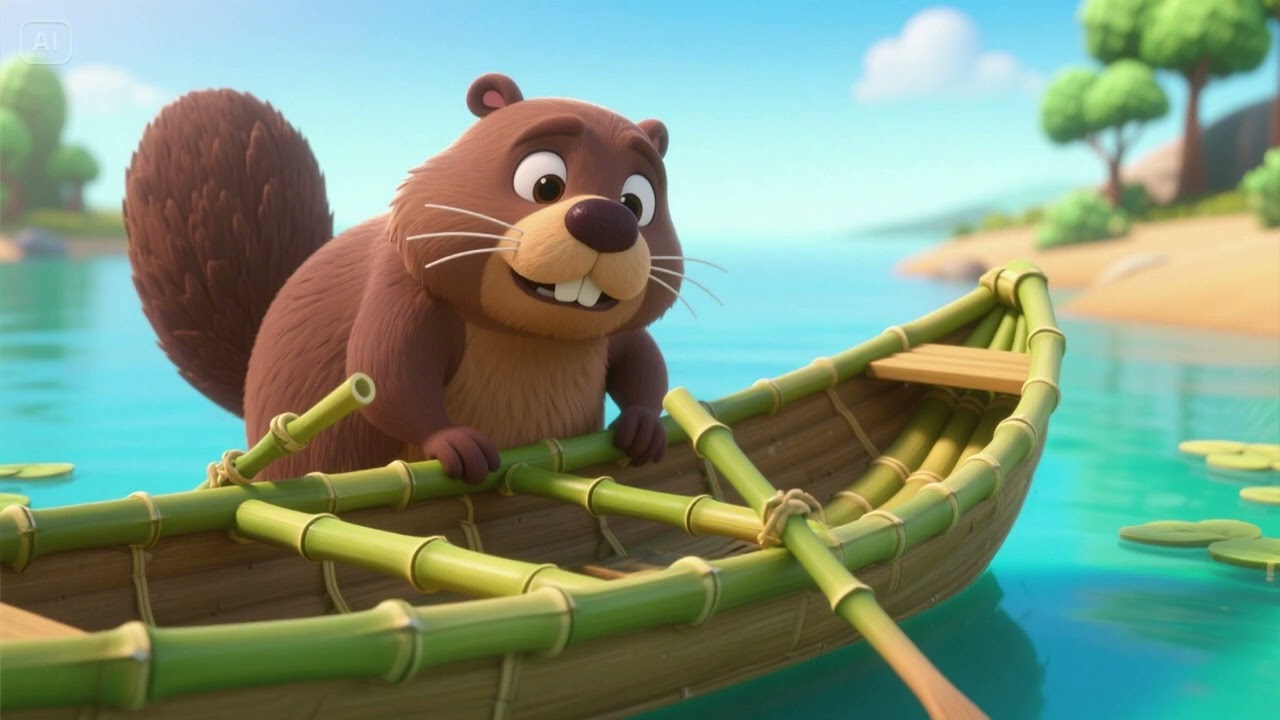 Beaver Builds a Bamboo Boat | A Splashy DIY River Adventure for Kids