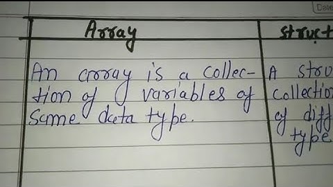 difference between array and structure in c language.