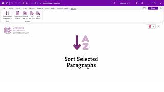 Sort your lists in OneNote