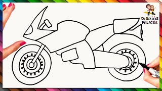 Cómo Dibujar Un Moto De Carreras Paso A Paso Y Fácil ️