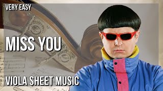 SUPER EASY Viola Sheet Music: How to play Miss You  by Oliver Tree & Robin Schulz